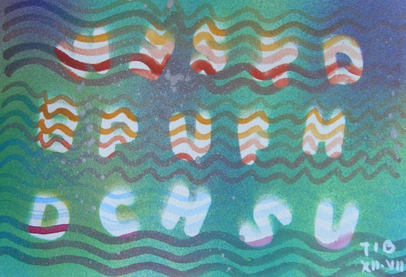 La toile WES réalisation de Sylvie Thibault peinture acrylique, Support papier